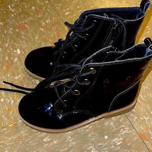 Black Patent leather boots size 11